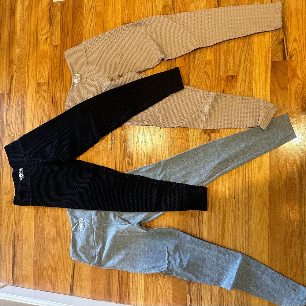 Bootey by Barbants work out pants. 3 pack